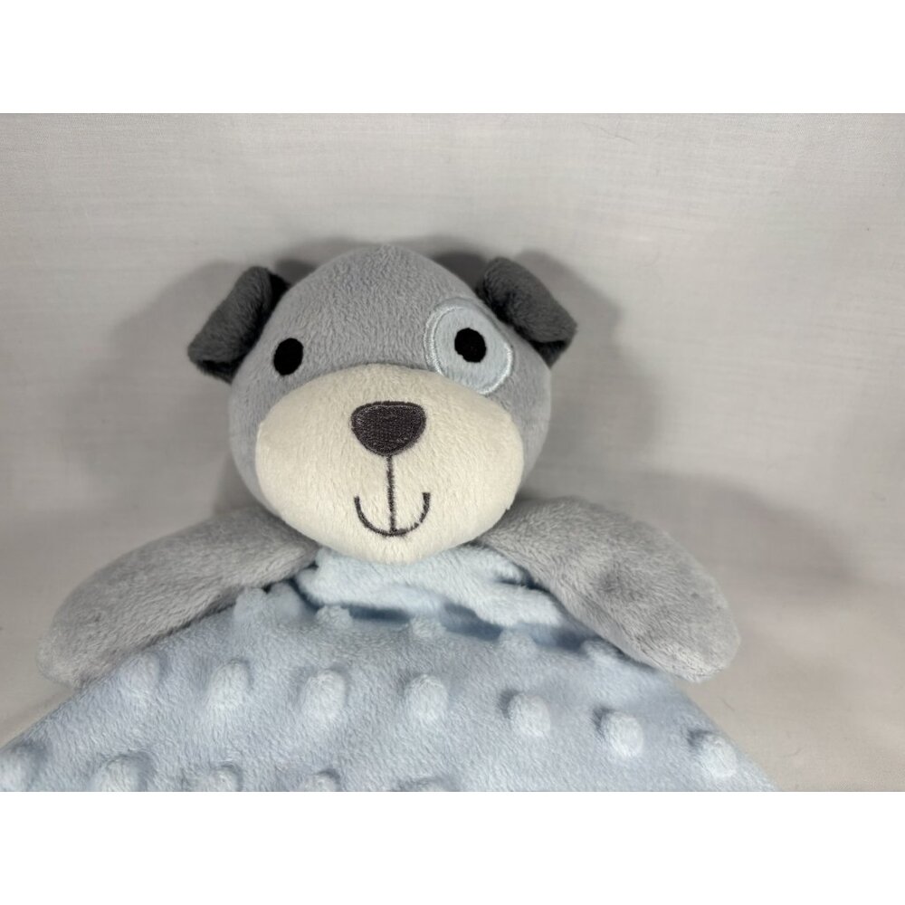 Kyle & Deena Puppy Plush Baby Security Lovey Blanket Blue Minky Dot 14x14 - Picture 2 of 6